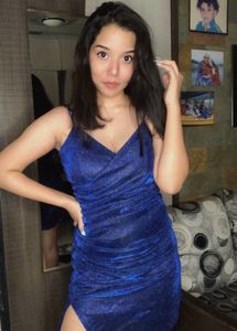Sparkling Blue Bodycon Mini Dress