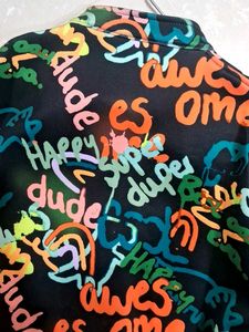 boys Graffiti Print Bomber Jacket