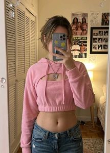 Bundle - Pink Cropped Hoodie with Matching Top