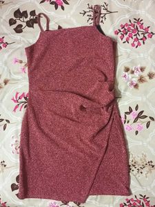 Sparkly Rose Gold Mini Dress