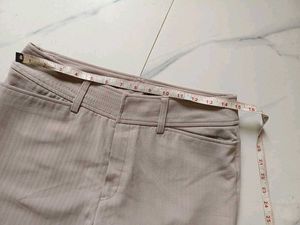 Classic Striped Beige Trousers