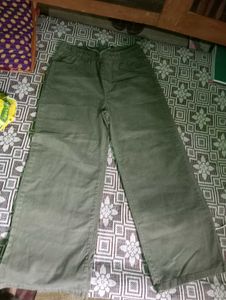 Olive Green Wide Leg Pants
