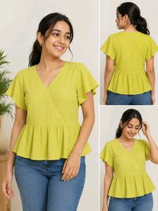 Chic Wrap Peplum Top