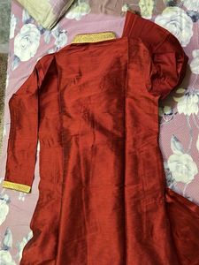 Men's Maroon Kurta Set