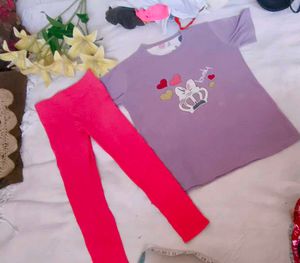 Very Cute N Beautiful Top With Leggings