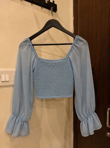 TWENTY DRESSES cute powder blue crop top