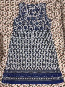 Bohemian Blue &amp; White Mini Dress