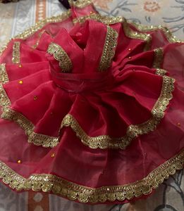 Red & Gold Krishna Dress