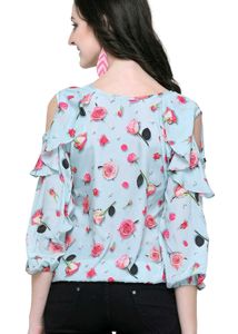 Floral Cold Shoulder Top