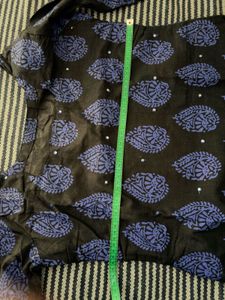 Black chudi with Blue Paisley Print