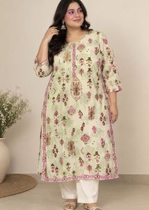 IMARA Floral Print Kurta with Palazzo Pants