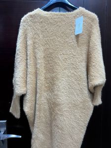 Beige Fuzzy Tunic Top
