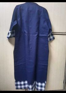 Blue Checkered Kurta
