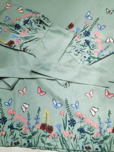 Light Green Floral Print Kurta