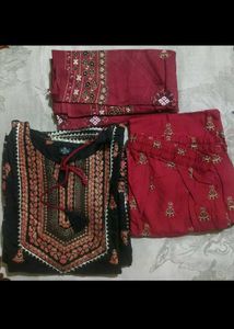 Stylish Black Kurti with Intricate Print