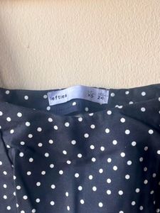 LEFTIES Black Polka Dot Crop Top