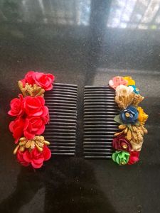 Floral Hair Comb Set