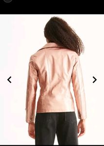 Cover Story Rose Gold Faux Leather Jacket