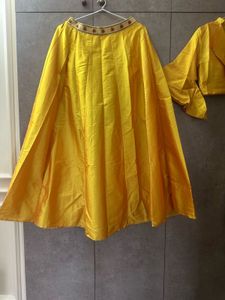 Yellow Skirt &amp; Blouse Set