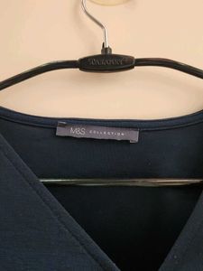 Teal Blue Wrap Style Top