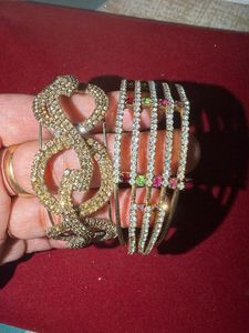 Sparkling Rhinestone Bangles &amp; Bracelet Set