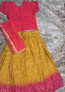 Girls' Ethnic Lehenga Choli Set