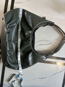 Stylish Green Faux Leather Hobo Bag
