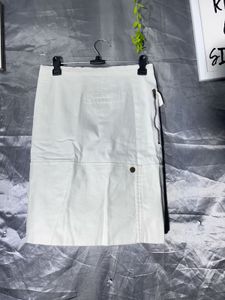 Stylish White Cargo Skirt