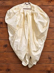 VASTRAMAY Men’s Off-White Cotton Silk Dhoti – Free