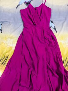 Stunning purple Maxi Dress with High Slit