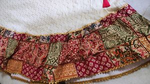 Beautiful Off-White & Pink Patchwork Chaniya Choli