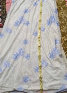 White Floral Print Skirt