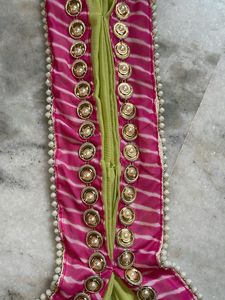 Green Lehenga&amp; designer Dupatta