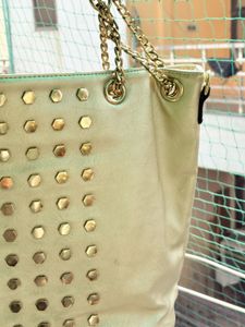 Gold Studded Tote Bag