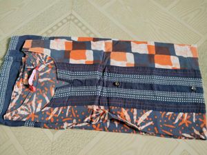 Blue With Orange Kurta