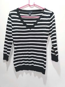 Original H@M Black And White Streps Sweater