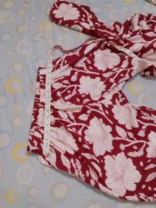 maroon white cord  set teenagers