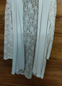 Elegant White Lace Cardigan