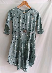 Polka Dot Dress For Girls, Tag Is Present