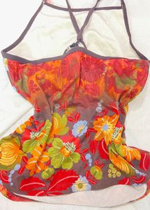 Vibrant Floral Print Sleeveless Top