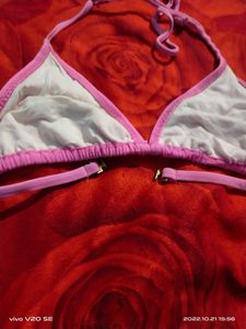 Pink Beaded Bikini Top