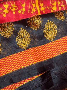 Handloom Saree with Kalamkari Print