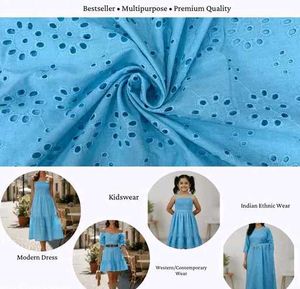 Trending premium chickenkari schiffli  fabric