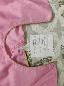 Elegant Pink Saree with Golden Border🌸💕