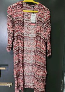 Boho Print Long Kimono Cardigan