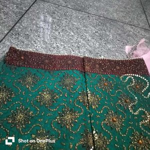 Embellished Teal Saree