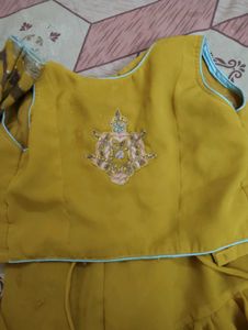 Girls' Ethnic Dress with Embellished Jacket