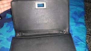 Stylish Beige &amp; Black Clutch Bag