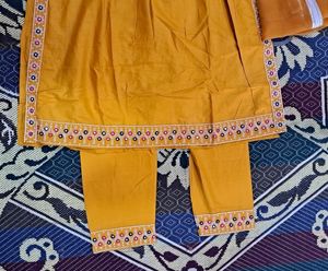 Nyra Cut Kurta Set IN Pretty Mustard Color