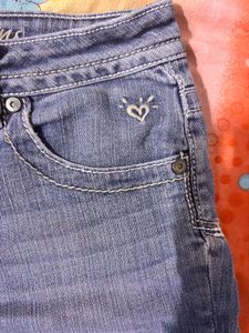 low-rise denim shorts